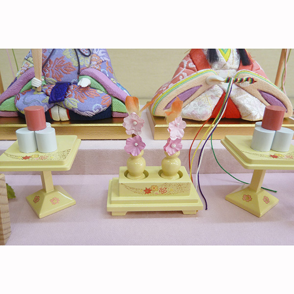  ひなろこ雛 ホワイト塗アクリルケース飾の画像