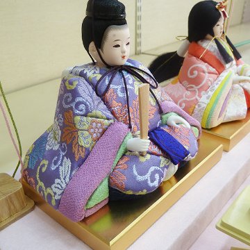  ひなろこ雛 ホワイト塗アクリルケース飾の画像