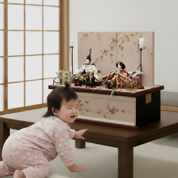 雛人形と赤ちゃんのイメージ画像