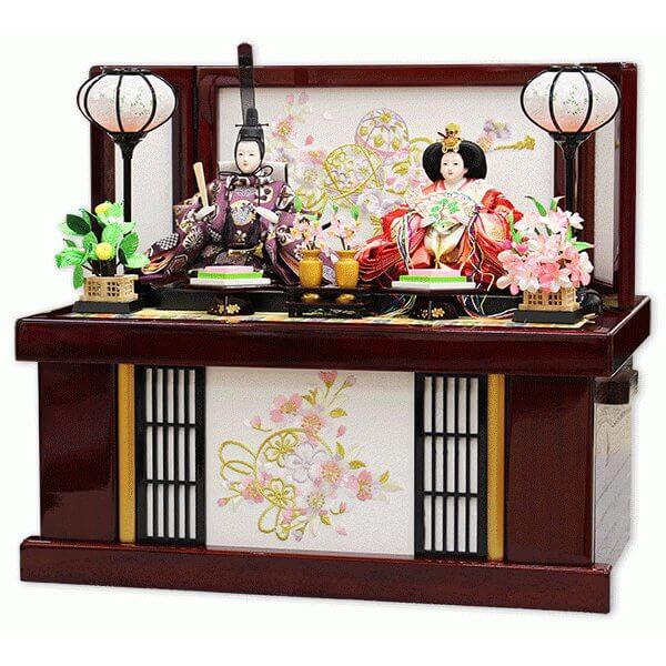 とても可愛い小さなサイズの雛人形収納飾り/人形の松川
