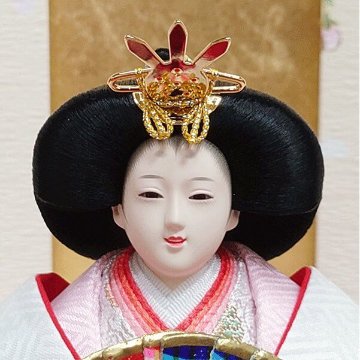 小型のモダンな雛人形　平安道翠 舞雛 桧造り 親王飾り画像