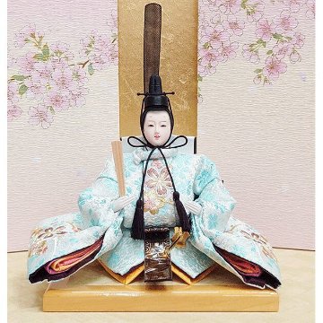 小型のモダンな雛人形　平安道翠 舞雛 桧造り 親王飾り画像
