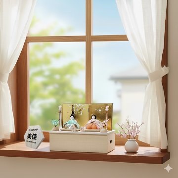 東玉工房　喜久絵作　桜華　親王飾り　木目込み雛収納飾りの画像