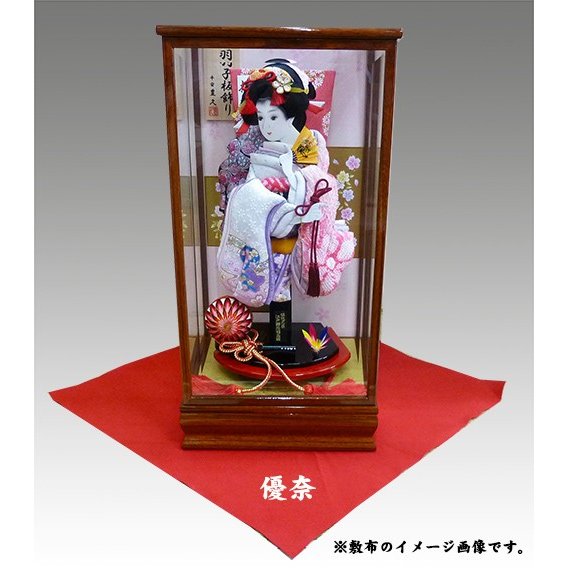 １８号しぼり刺繍押絵羽子板　道成寺　飾り台付き画像