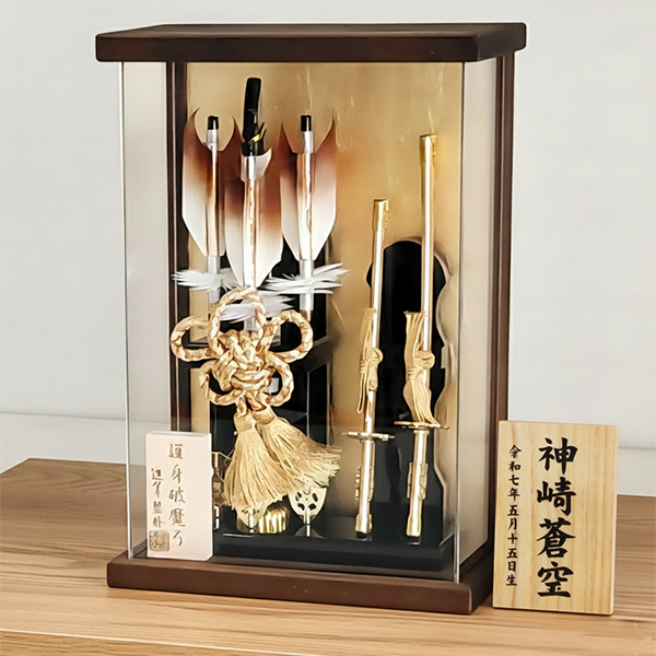 黒龍壁掛け破魔弓アクリルケース飾り