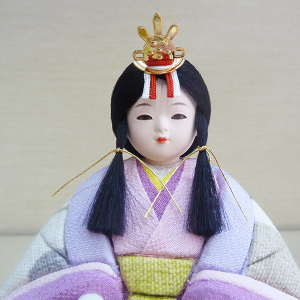 工房ゆうき作 ひなろこ 親王 アクリルケース飾の画像