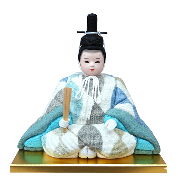 工房ゆうき作 ひなろこ 親王 アクリルケース飾の画像