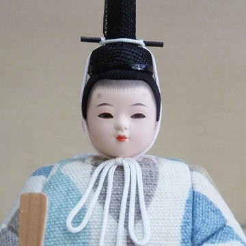 工房ゆうき作 ひなろこ 親王 アクリルケース飾の画像