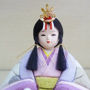 工房ゆうき作 ひなろこ 親王 アクリルケース飾の画像