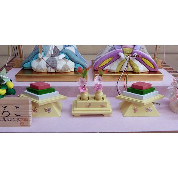 工房ゆうき作 ひなろこ 親王 アクリルケース飾の画像