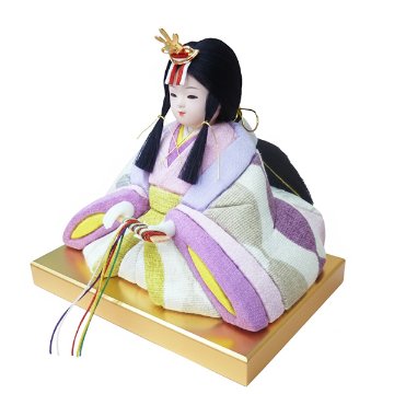 工房ゆうき作 ひなろこ 親王 アクリルケース飾の画像