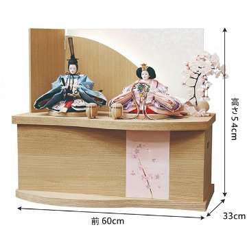 金澤永鳳作 LED照明付き白木収納飾りの画像