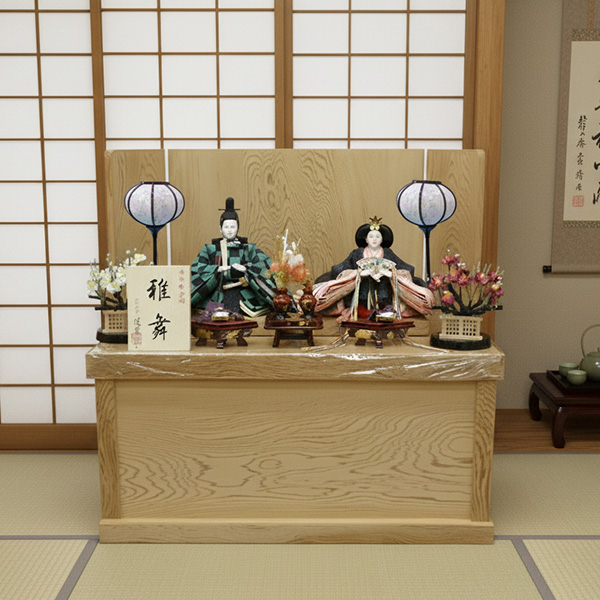 平安道翠作 鬼滅柄衣裳着親王 杉収納飾りの画像