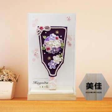 おしゃれでモダンな9号つまみ細工羽子板アクリルケース飾りで正月をお