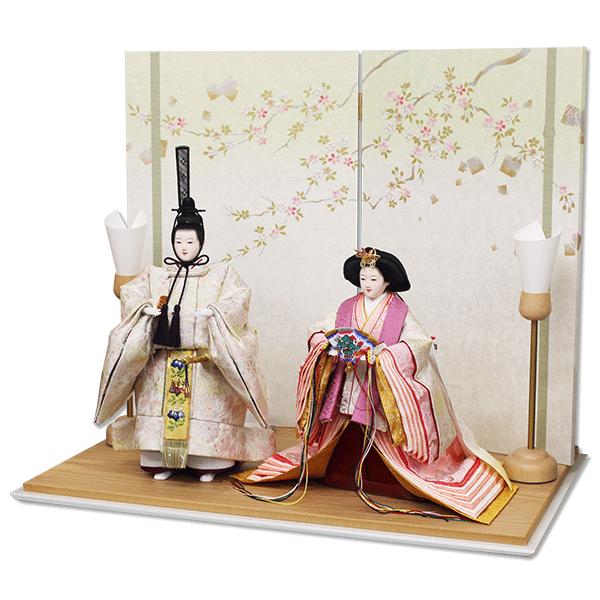 平安優香作京十番花ごろも立雛飾り