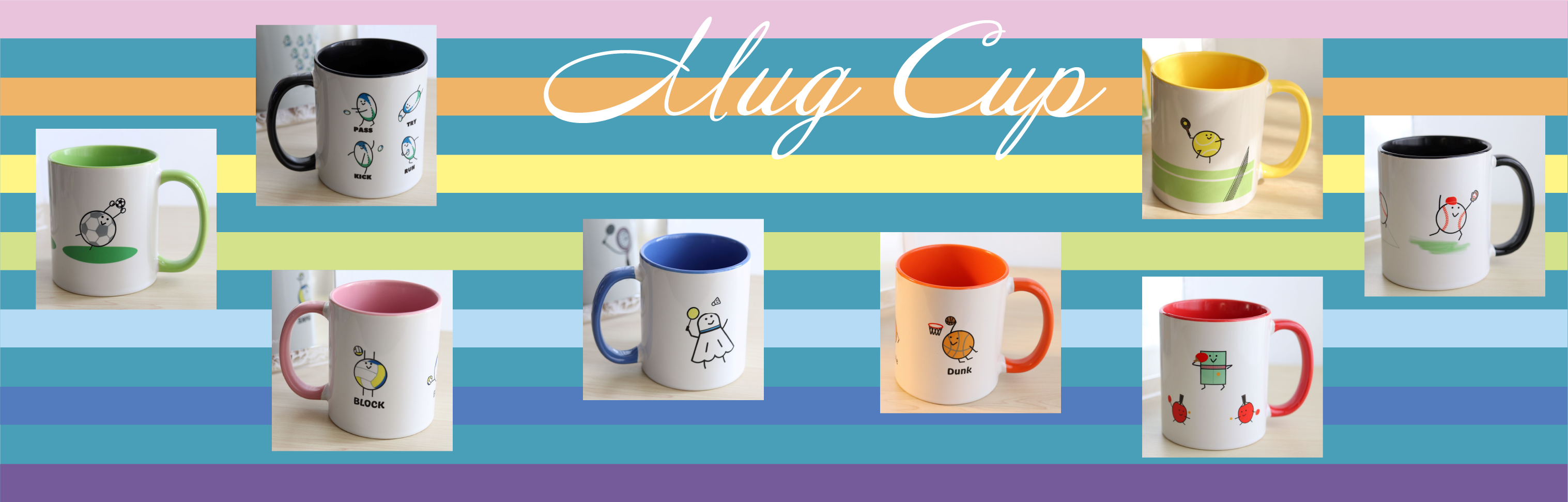 スポーツマグカップ おしゃれでかわいい プレゼントや卒業記念に