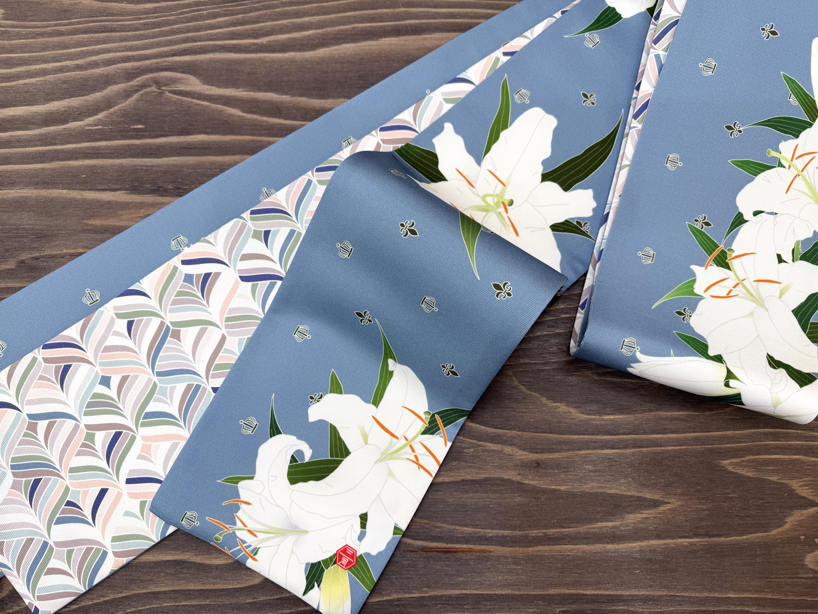 カサブランカ・スモーク３＜半幅帯＞　長尺約430cmの画像