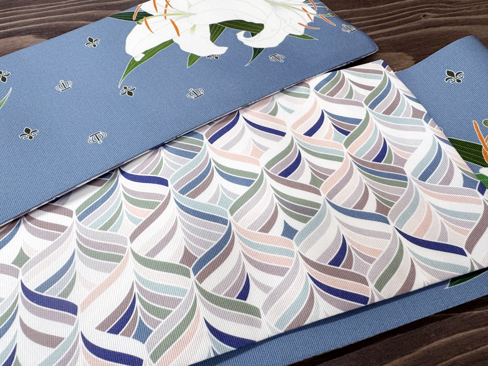 カサブランカ・スモーク３＜半幅帯＞　長尺約430cmの画像