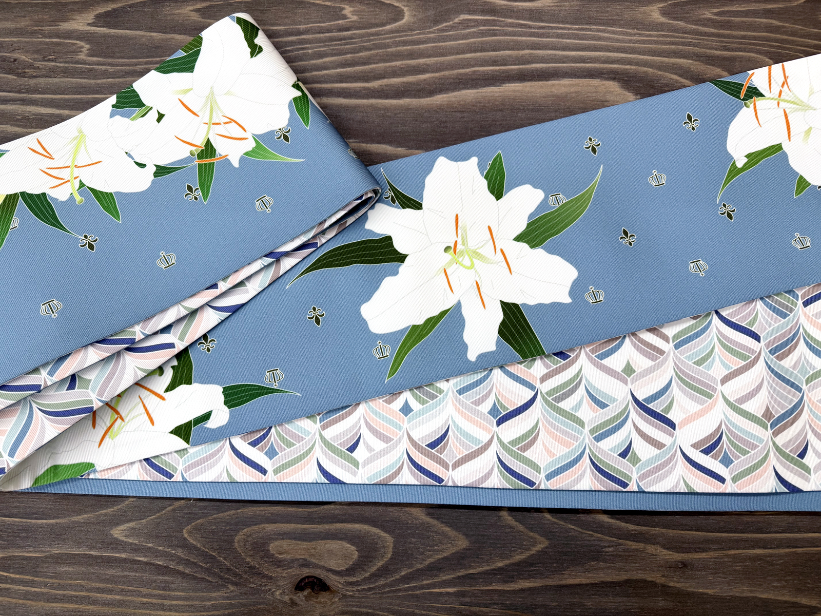 カサブランカ・スモーク３＜半幅帯＞　長尺約430cmの画像