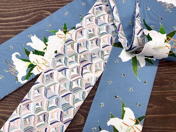 カサブランカ・スモーク３＜半幅帯＞　長尺約430cmの画像