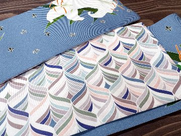 カサブランカ・スモーク３＜半幅帯＞　長尺約430cmの画像