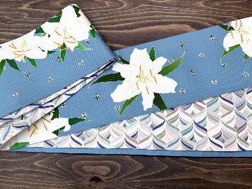 カサブランカ・スモーク３＜半幅帯＞　長尺約430cmの画像