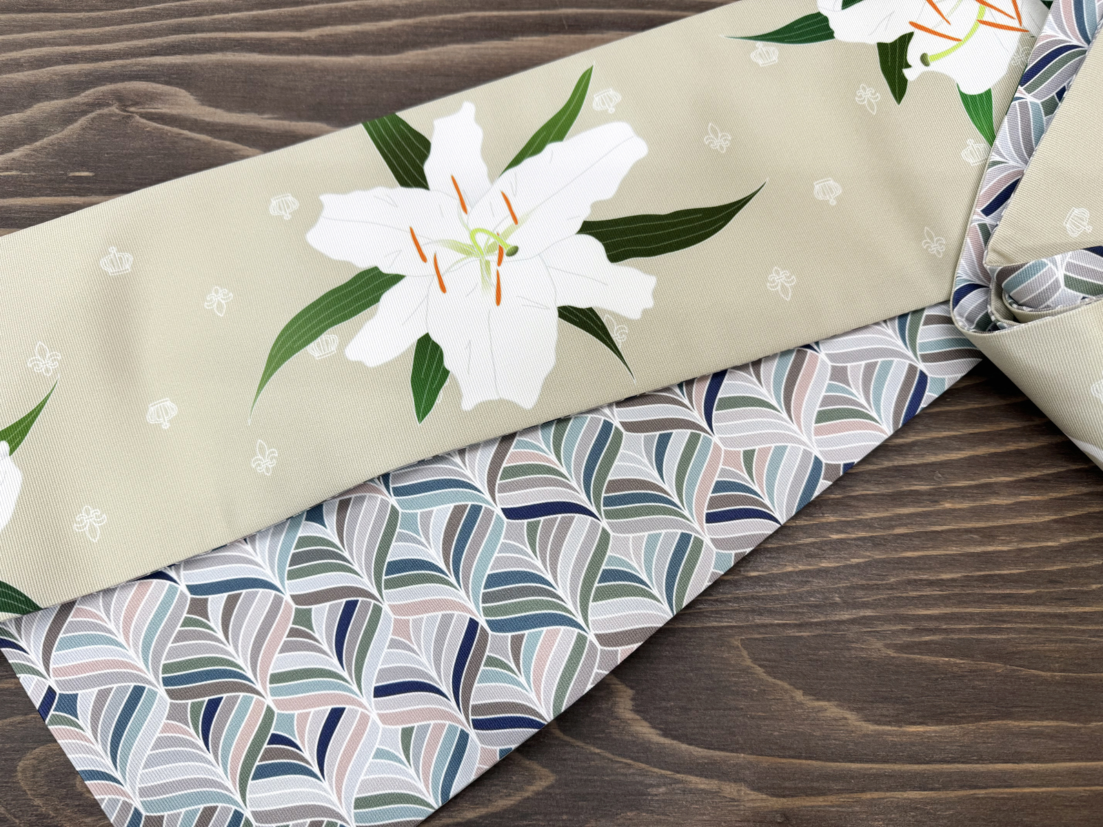 カサブランカ・スモーク２＜半幅帯＞　長尺約430cmの画像