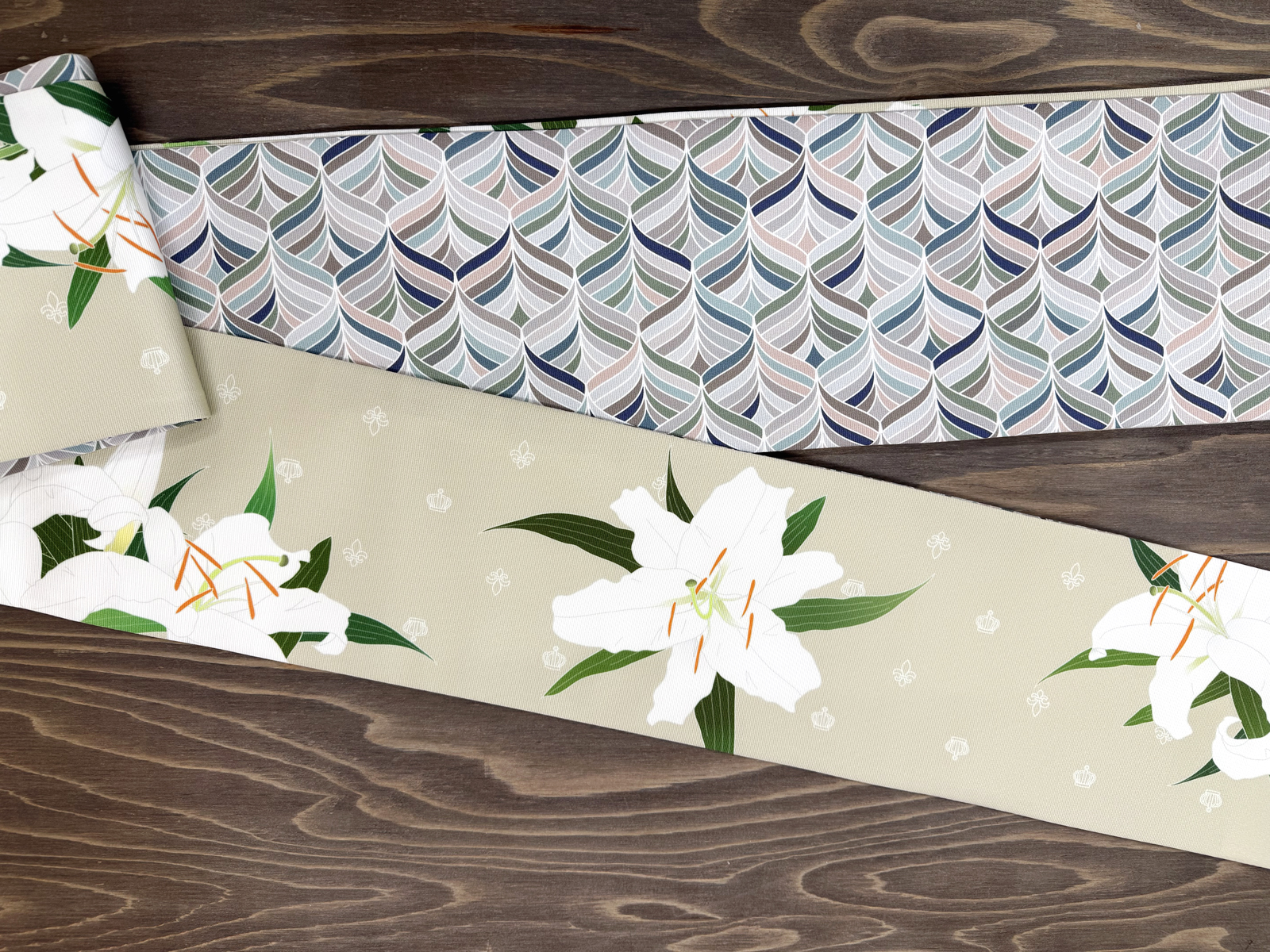 カサブランカ・スモーク２＜半幅帯＞　長尺約430cmの画像