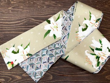 カサブランカ・スモーク２＜半幅帯＞　長尺約430cmの画像