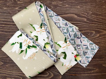 カサブランカ・スモーク２＜半幅帯＞　長尺約430cmの画像