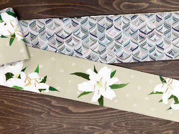 カサブランカ・スモーク２＜半幅帯＞　長尺約430cmの画像