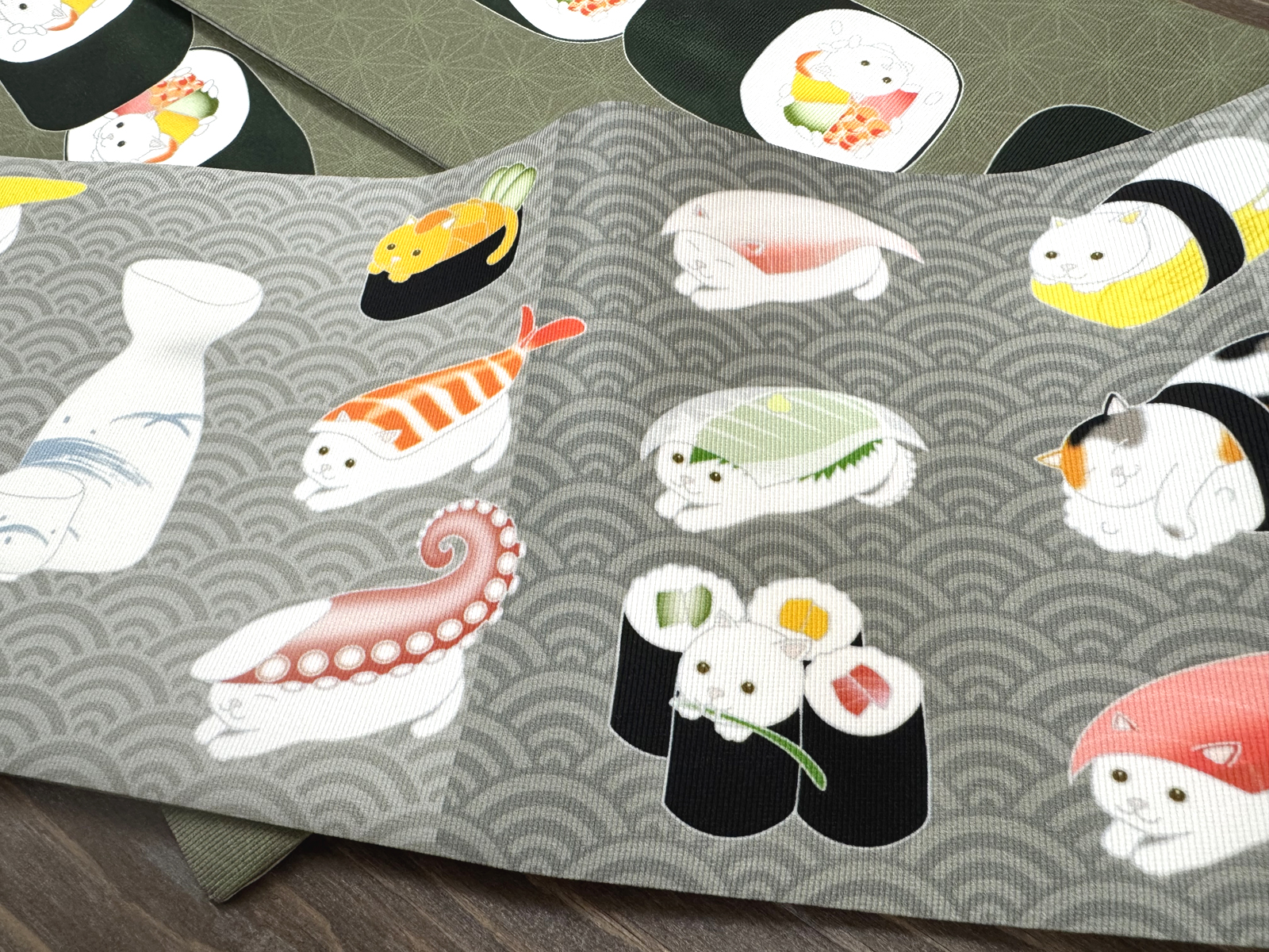 寿司ねこ２＜半幅帯＞　長尺約430cmの画像