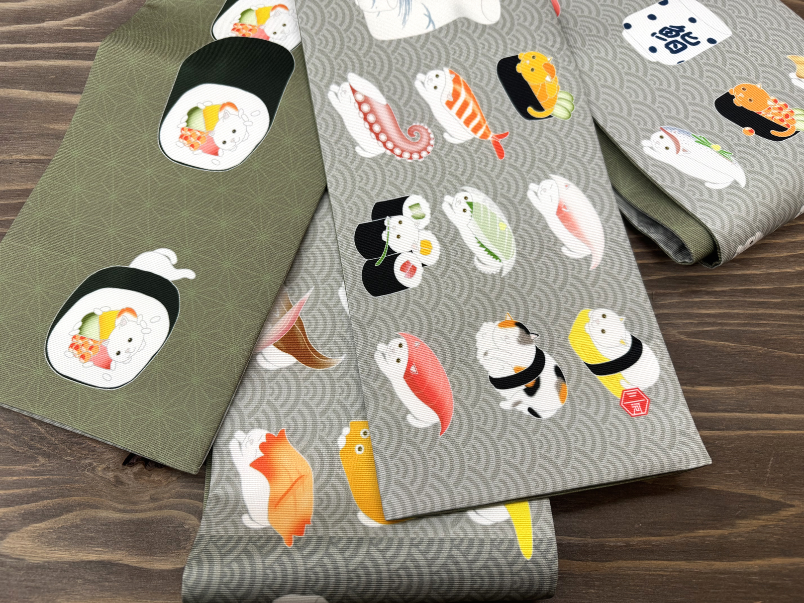 寿司ねこ２＜半幅帯＞　長尺約430cmの画像