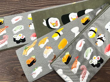 寿司ねこ２＜半幅帯＞　長尺約430cmの画像