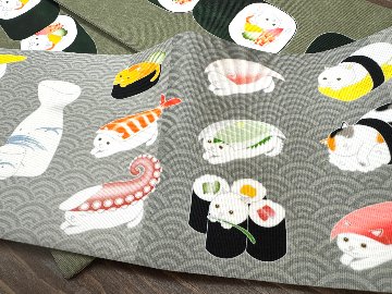 寿司ねこ２＜半幅帯＞　長尺約430cmの画像