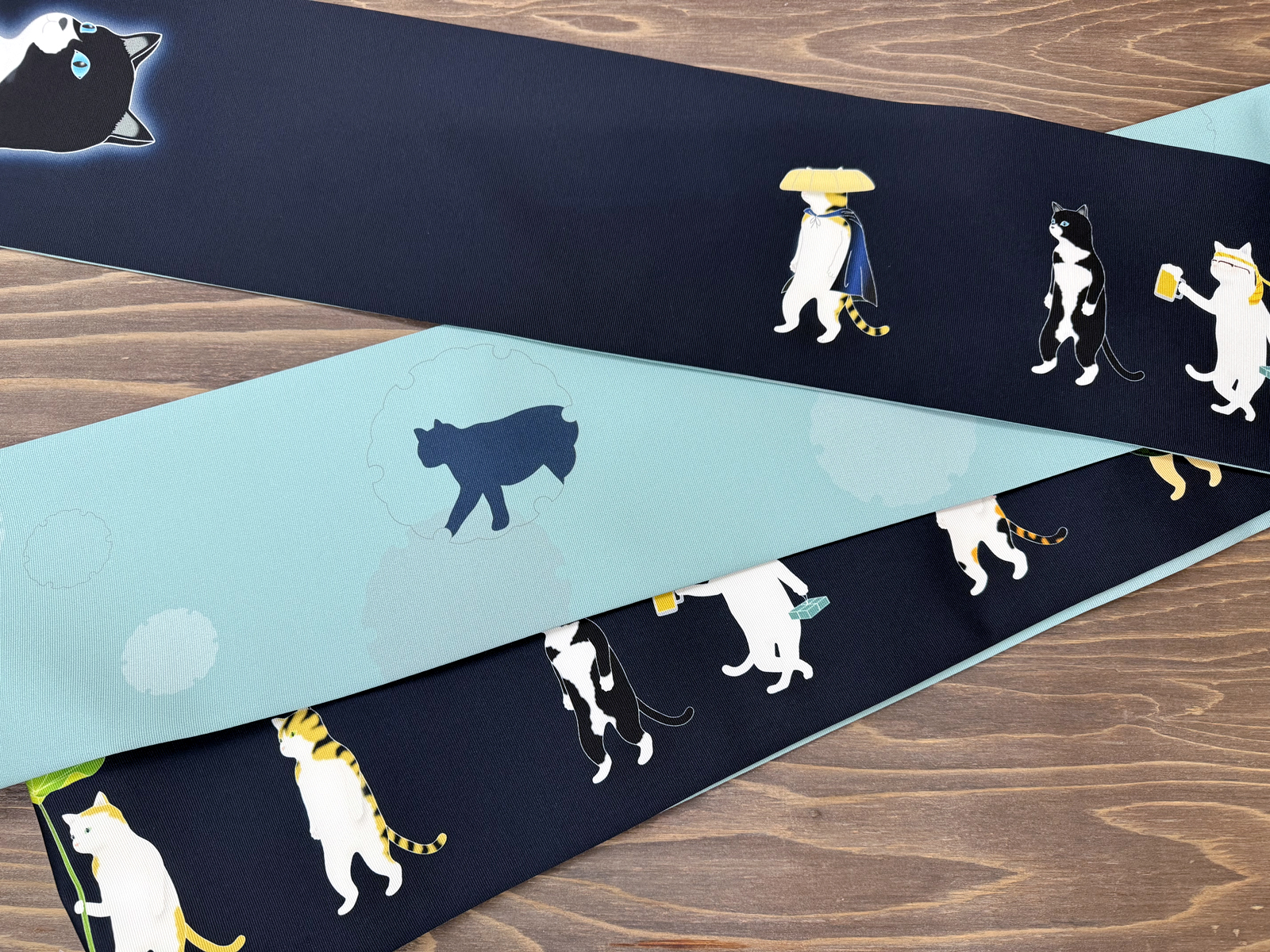 変装猫の休日２＜半幅帯＞　長尺約430cmの画像