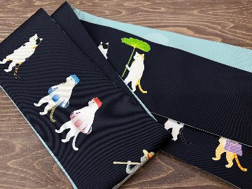 変装猫の休日２＜半幅帯＞　長尺約430cmの画像