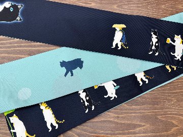 変装猫の休日２＜半幅帯＞　長尺約430cmの画像