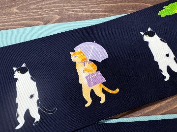 変装猫の休日２＜半幅帯＞　長尺約430cmの画像