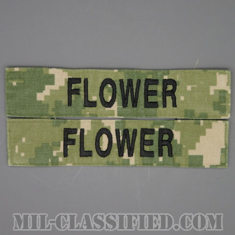 FLOWER [NWU Type3（AOR2）/海軍ネームテープ/生地テープパッチ/中古1点物（2枚セット）]の画像