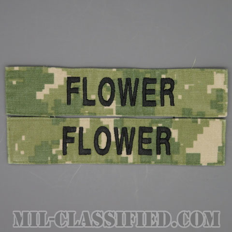 FLOWER [NWU Type3（AOR2）/海軍ネームテープ/生地テープパッチ/中古1点物（2枚セット）]画像