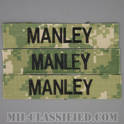 MANLEY [NWU Type3（AOR2）/海軍ネームテープ/生地テープパッチ/中古1点物（3枚セット）]の画像