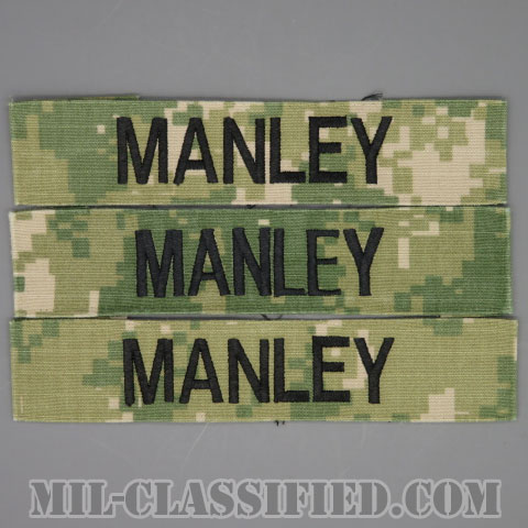MANLEY [NWU Type3（AOR2）/海軍ネームテープ/生地テープパッチ/中古1点物（3枚セット）]画像