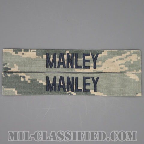 MANLEY [ABU/ブルー刺繍/空軍ネームテープ/生地テープパッチ/中古1点物（2枚セット）]画像