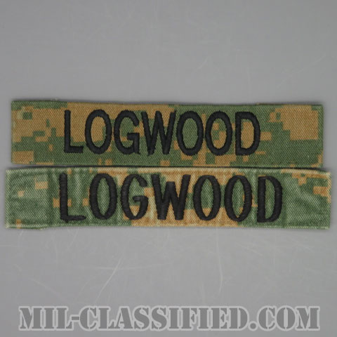 LOGWOOD [MARPAT/ウッドランド/海兵隊ネームテープ/生地テープパッチ/中古1点物（2枚セット）]の画像