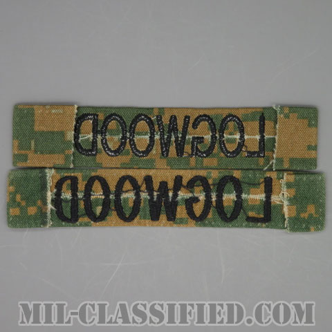LOGWOOD [MARPAT/ウッドランド/海兵隊ネームテープ/生地テープパッチ/中古1点物（2枚セット）]画像