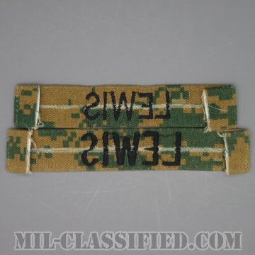 LEWIS [MARPAT/ウッドランド/海兵隊ネームテープ/生地テープパッチ/中古1点物（2枚セット）]画像