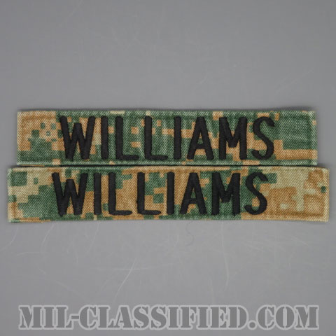 WILLIAMS [MARPAT/ウッドランド/海兵隊ネームテープ/生地テープパッチ/中古1点物（2枚セット）]画像