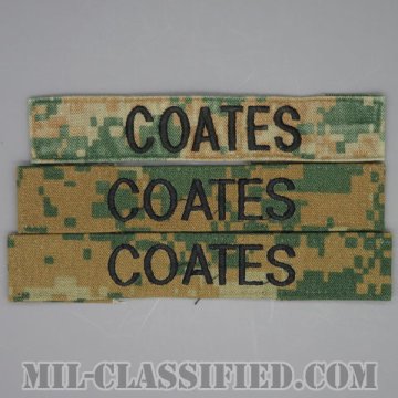 COATES [MARPAT/ウッドランド/海兵隊ネームテープ/生地テープパッチ/中古1点物（3枚セット）]画像