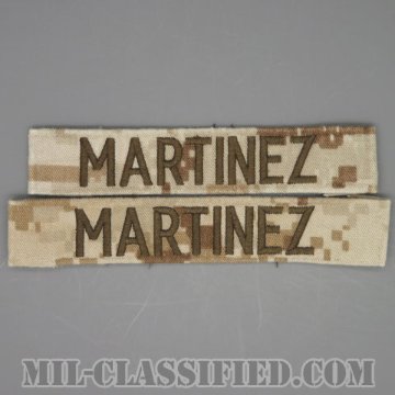 MARTINEZ [MARPAT/デザート/海兵隊ネームテープ/生地テープパッチ/中古1点物（2枚セット）]画像